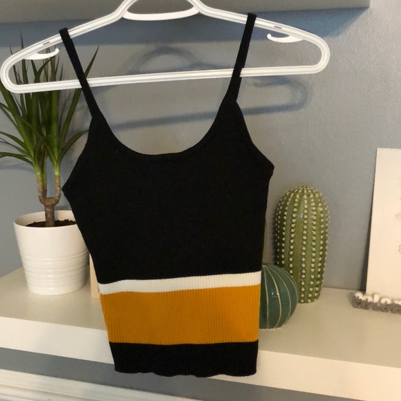 Black with gold white stripe small - Picture 1 of 3